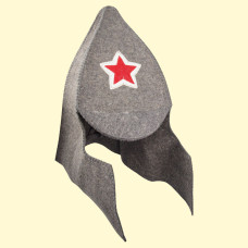Шапочка банная ″Будёновка″, войлок, В - 35 см, Ш - 40 см